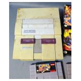 Nintendo SNES Video Game Console With 2 Controllers, Power Cable, And Games Including The Peace Keep