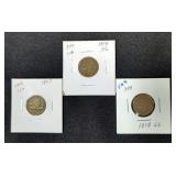 1857 & 1858 (2) Flying Eagle Pennies, Total Qty 3
