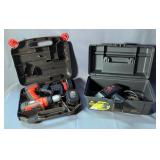 Black & Decker Cordless Drill, Model HPD1200, With Charger And Two Batteries, And Craftsman 3/8" Var