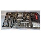 Hand Tool Kit Includes, Hammer, Screwdrivers, Wrenches And More, In Folding Hard Sided Case