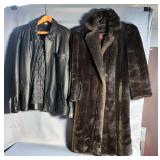Jordash Faux Fur Overcoat And Leather Jacket Men