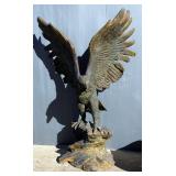 Bronze Eagle Taking Flight Statue, 41.5" Tall