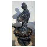 Concrete Three Piece Oriental Fountain, 40" Tall