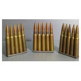8mm Mauser Ammo, 10 Rds Have Hebrew Headstamps, 5 Rds Have Arabic Headstamps, Total Qty 15 Rds On 5-