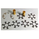 .45 ACP Full Moon Speed Clips, Qty 6, And .45 ACP Half Moon Clips, Qty 2, With 2 Empty Brass