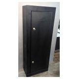 Homak Metal Gun Cabinet With Shelf And 2 Bins On Door, Includes Key, 55.25" H x 21" W x 10" D