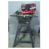 Craftsman 8" Table Saw Model 113.221610, Powers On, On Stand, With Accessories, And Craftsman Table 