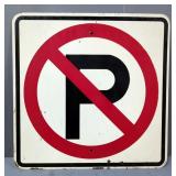 No Parking Metal Sign, 24" H x 24" W