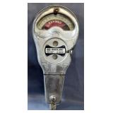 Vintage 60-Minute Parking Meter Head, With Key To Coin Box