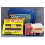 Matchbox 40th Anniversary Corvette Collector Set, Matchbox Carry Case, And Matchbox Airport Pad