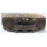 JVC PC-XT5 Portable System With Twin-CD, Twin Cassette, Tuner, And Equalizer, And 2 Attached Speaker