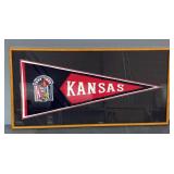 100 Years Of Kansas Basketball Framed Pennant, 1898 - 1998, 25" x 50"