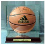Bill Self Autographed Adidas Basketball In Bill Self Basketball Fantasy Camp "Rob Allen" Display Cas