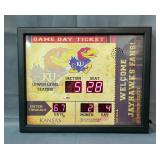 Kansas Jayhawk Bluetooth Lighted Scoreboard Wall Clock, 16" x 19.5"