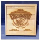 Kansas Jayhawk 2008 Wood Wall Plaque, 12.5" x 11.5", And Vinyl "Pay Heed...Beware Of The Phog" Banne