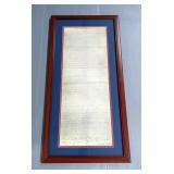 1892 The Rules Of Basketball by James Naismith, Framed Copy, 34.5" x 17"