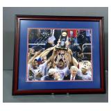 2008 Kansas Jayhawk Championship Framed Autographed Photo, Includes Signatures Russell Robinson, Sas