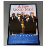 1996 Kansas Jayhawk Framed Poster Titled " A Few Good Men", Commemorating The 1996 Season, 26" x 18"