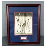 1939 Mitt Allen, "Phog" Allen, And Bob Allen Framed Photograph Playing Basketball, 16.5" x 13.5"