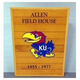Allen Field House Kansas Jayhawk 1955-1977 Floor Section, 24" x 18"