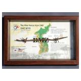 Barbed Wire Fragment From Korean War At DMZ In Framed Shadowbox , 10.5" X 7"