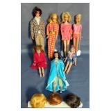 Barbie Dolls Ken, Ricky, Midge, And More, Barbie Doll Carrying Case, Toy Horse, And Hallmark Keepsak