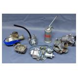 Small Engine Carburetors, Qty 5, And Fleet Tools Oiler