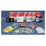 Vintage Viewmaster Collection With Slides, Including Model G, Model E, Model Gaf, And True View