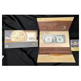 2014 D Native American $1 Enhanced Uncirculated Coin Set Including 2013 One Dollar Federal Reserve N