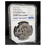2016 P Mark Twain Commemorative Silver $1 Coin, NGC Certified PF70 Ultra Cameo, Early Releases