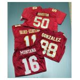 Kansas City Chiefs Football Jersey Collection, Includes Joe Montana, Tony Gonzalez, Marquez Valdes-S