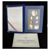 1993 Bill Of Rights Commemorative Coins Prestige Set, Includes Silver Dollar, Silver Half Dollar, Ha