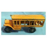 1930s Dent Toys Co Bus Line Cast Iron Model, 8.5" Long
