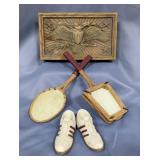 Avon Bicentennial 1976 Eagle Jewelry Box And Miniature Tennis Racket And Shoe Decor