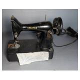 Vintage Electric Singer Spartan Sewing Machine With Foot Pedal, Untested