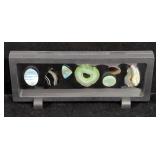 Polished Agates And Mineral Collection, Qty 7, Approx Total Carat Weight 260 cts, In Display Stand