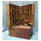 Vintage Wood Train Ticket/Receipt Boxes With Handles, Qty 2, 17" x 12" x 7.75"