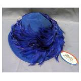 Antique Ladies Hats Including Joan Howard Velvet Cap With Fur Accents, Mr. John Classic Feathered Wo