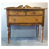 Parlor Three Drawer Side Board With Dovetail Construction, 36" x 41" x 16"