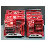 Milwaukee 4 pc 1000V Insulated Screwdriver Sets Qty 2, 25 pc Impact Driver Bit Sets Qty 3, 42 pc Imp