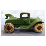 Kilgore Cast Iron Green Tow Truck, 3.5" Long