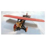 The Monocoupe Cast Iron Airplane With Pressed Steel Wing, 9.5" Long, 10.5" Wing Span