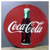 Coca-Cola Metal Retail Sign, 45" Diameter