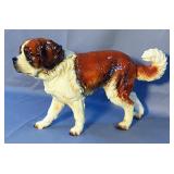 Goebel Vintage St Bernard Porcelain Figure, West Germany, 18" x 11.5"