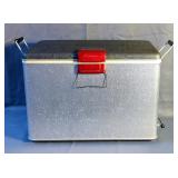 1960s Ted Williams Aluminum Camping Ice Chest Cooler, 22" x 15"