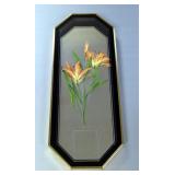 Wall Mounted Shadowbox With Lilys, 30.5" X 12"