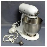 KitchenAid Classic Stand Mixer, Model K45WSSWH, Includes 2 Bowls, Whisk, Beater Blade And Dough Hook