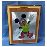 The Walt Disney Company Mickey Mouse Lacquered Foil Art, 14" x 11"