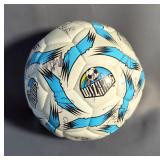 Kansas City Wizards Soccer Ball Signed By Players, Felt Pennant, And Foam Seat Cushion