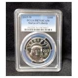 2015 W $100 Platinum Statue Of Liberty Deep Cameo Proof Coin, PCGS Certified